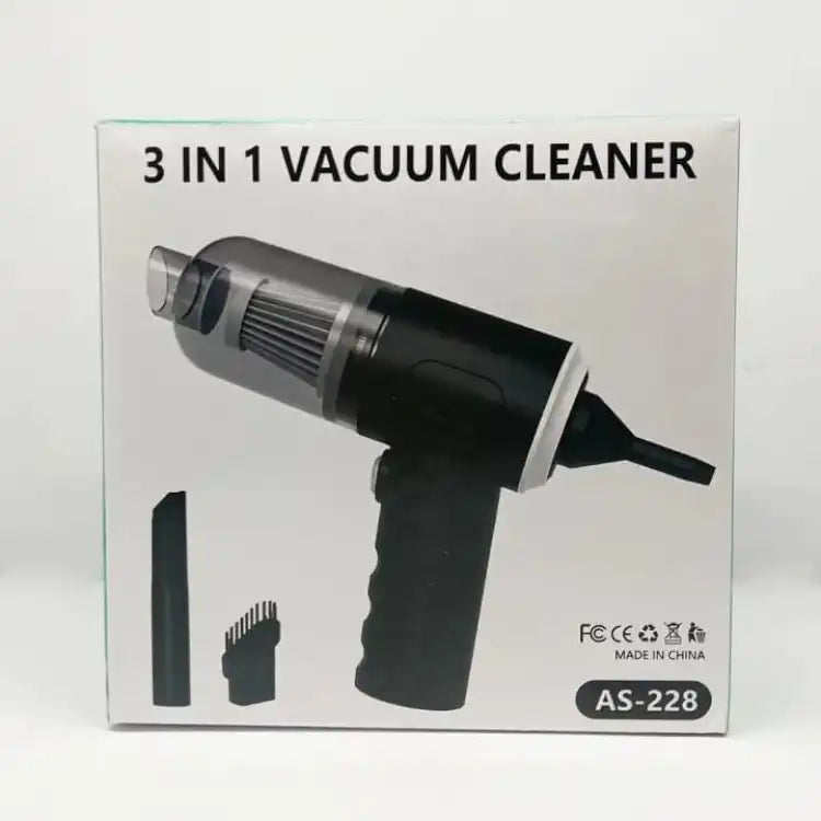 3 In 1 Portable Vacuum Cleaner Duster Blower Air Pump Wireless Hand-Held Cleaning For Car Home